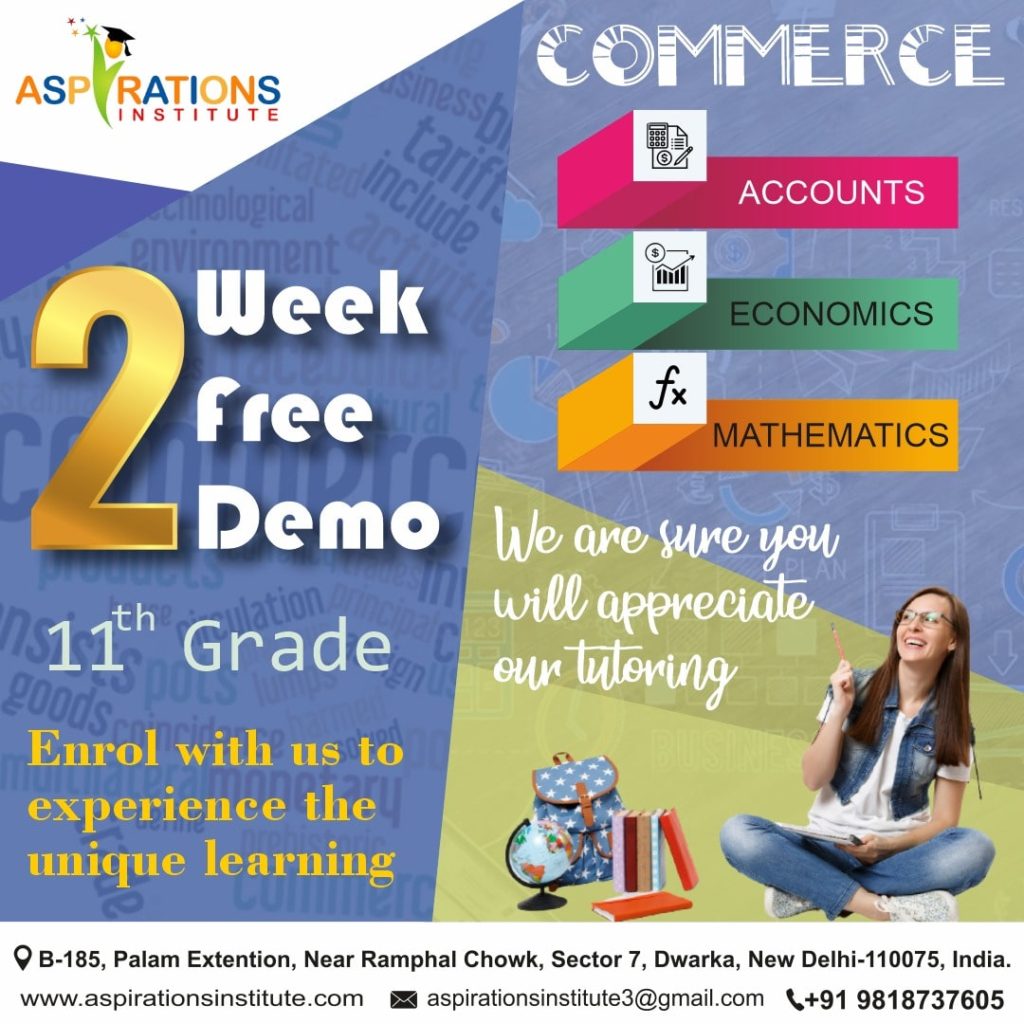 Best Tuition for 11 Commerce in Dwarka