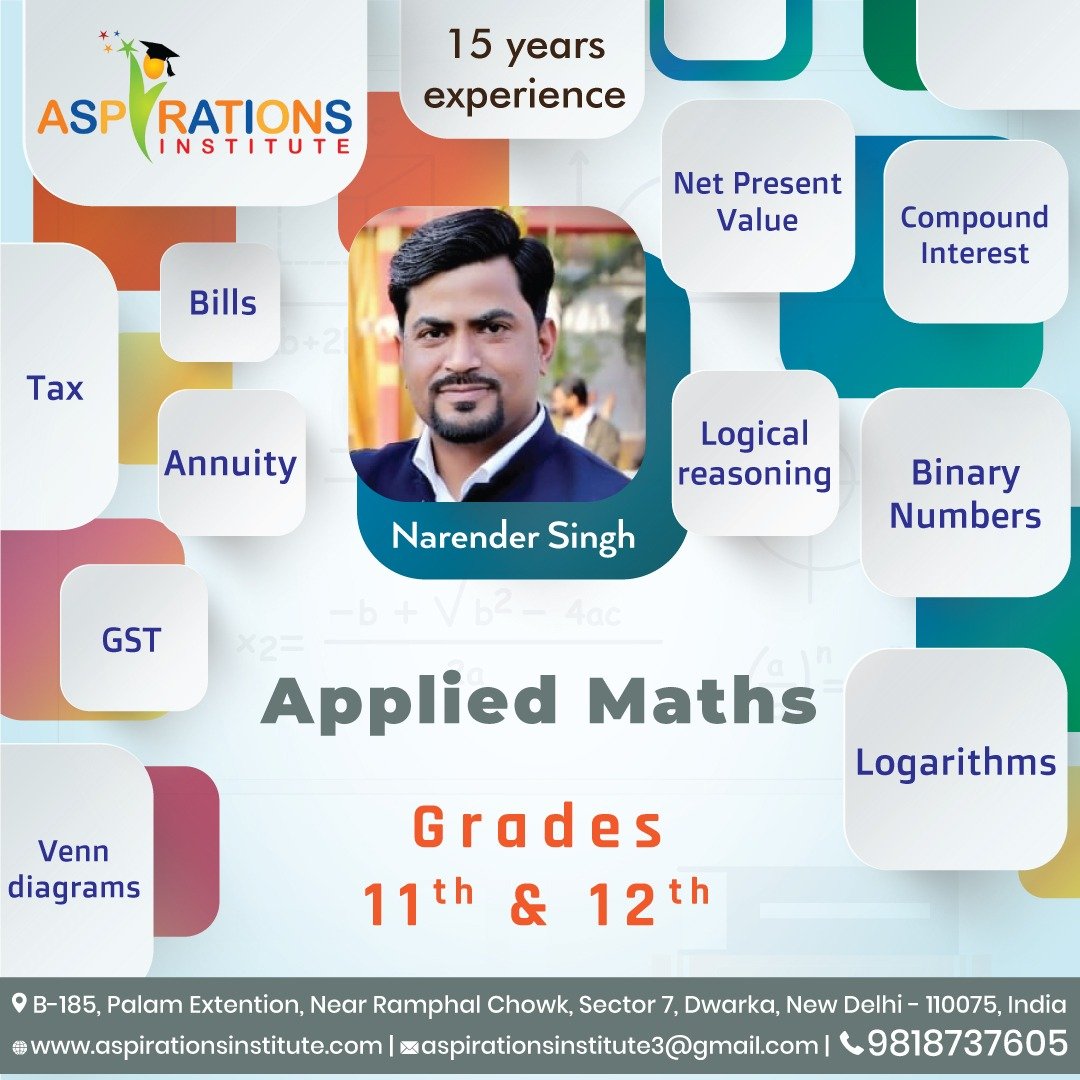 Best Class 12 Applied Maths Tuition in Dwarka
