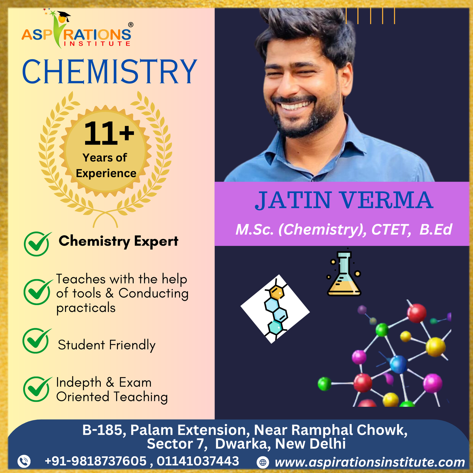 Class 12 Chemistry Tuition in Dwarka Sector 7 for CBSE Board